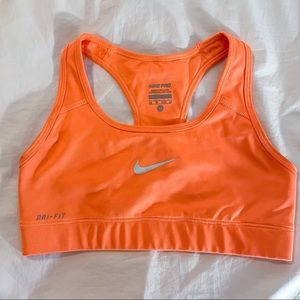 Orange Nike Sports Bra